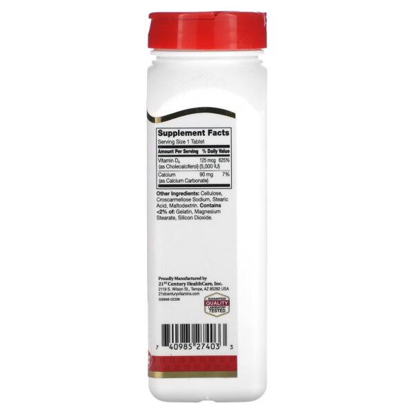Version 1.0.0 Etiqueta frontal 21st Century suplemento vitamina D3