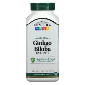 21st Century Ginkgo Biloba cápsulas vegetales para memoria