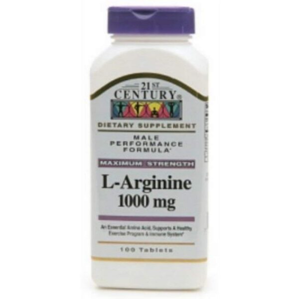 Frente del envase 21st Century L-Arginina 1000 mg