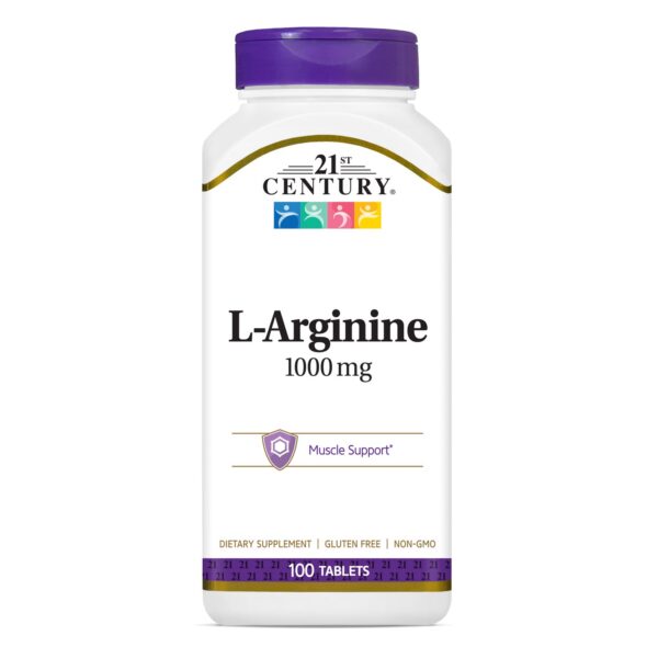 Frasco de 21st Century L-Arginine 1000mg