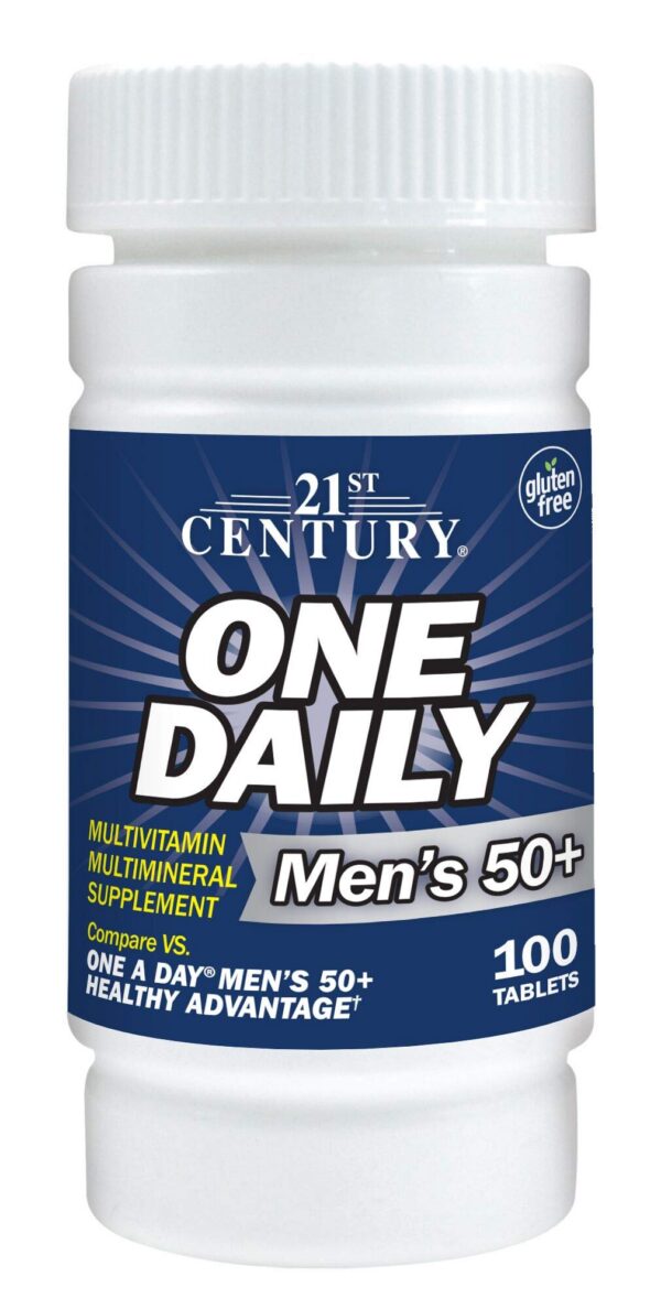 21st Century multivitamínico diario para hombres 50+ 100 tabletas paquete 3