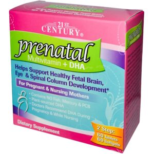21st Century multivitamínico prenatal con DHA paquete de 2