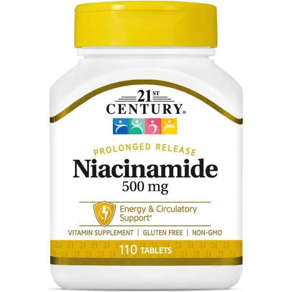 21st Century niacinamida 500mg tabletas liberación prolongada paquete 2