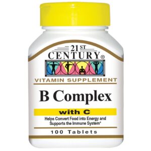 21st Century suplemento Complejo B con Vitamina C 100 tabletas