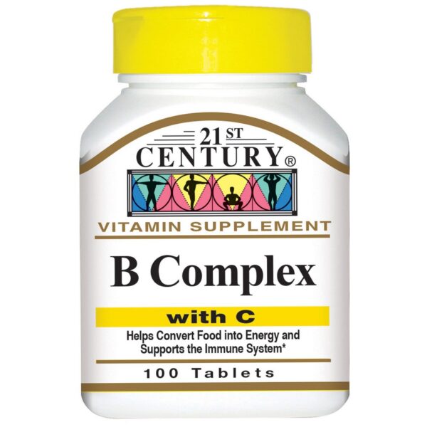 21st Century suplemento Complejo B con Vitamina C 100 tabletas