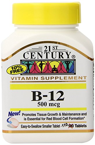 21st Century vitamina b-12 500 mcg suplemento 110 unidades paquete 5