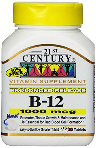 21st Century vitamina B-12 tabletas liberación prolongada 110 unidades