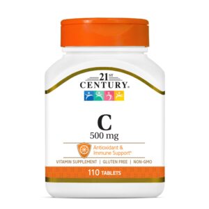 21st century vitamina c tabletas 500mg paquete de 110