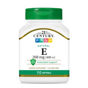 21st Century vitamina E 400 UI cápsulas blandas 110 unidades