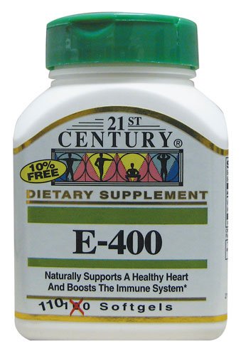 21st Century vitamina E frasco y cápsulas blandas