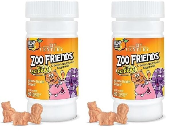 21st Century Zoo Friends tabletas masticables extra vitamina C