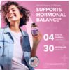 3 botellas de cápsulas inositol para balance hormonal femenino