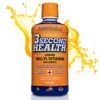 Frasco de 3 Second Health multivitamínico líquido