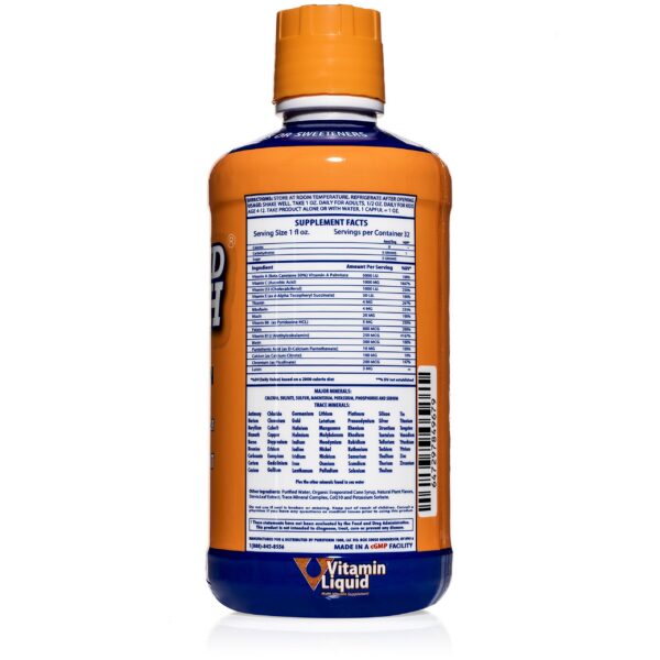 Etiqueta de 3 Second Health multivitamínico líquido