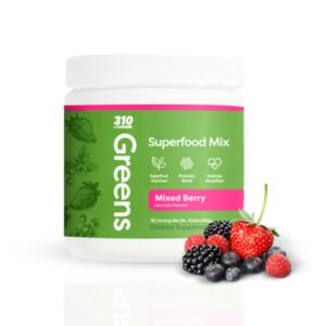 310 nutrition polvo superalimento greens orgánico sabor berry mixto