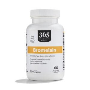 Version 1.0.0 Frasco de Bromelain 365 by Whole Foods Market 60 cápsulas