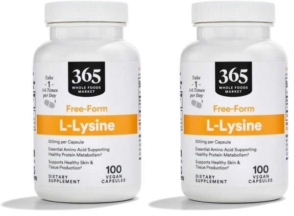 Cápsulas vegetales L-Lysine 500 mg