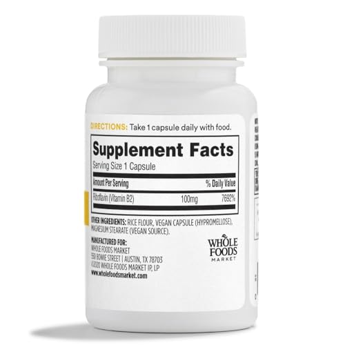 Etiqueta de 365 by Whole Foods Market Vitamin B2