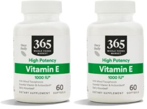 Version 1.0.0 365 by Whole Foods Market Vitamina E cápsulas blandas