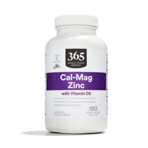 Frente del envase 365 Cal-Mag-Zinc D3 vegetariano