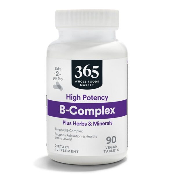 365 Complejo B alta potencia tableta apoyo herbal