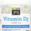 365 Everyday Value vitamina d3 1000 iu frasco 250 cápsulas