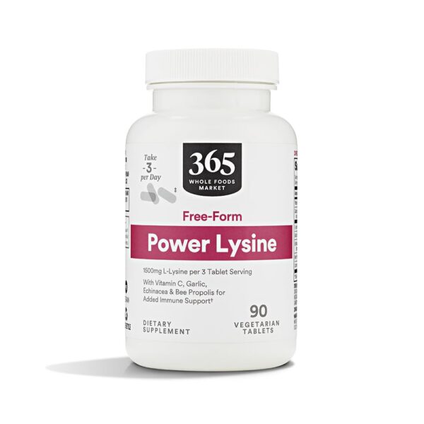365 Lysine Power frente de la etiqueta