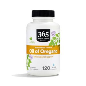 365 Whole Foods aceite de orégano 120 cápsulas fórmula estándar