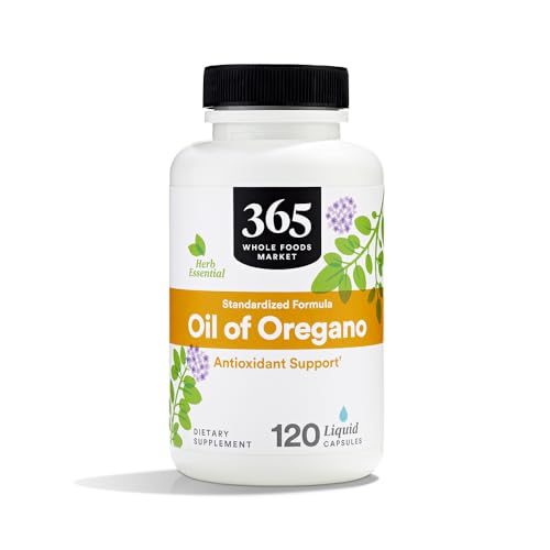 Version 1.0.0 365 Whole Foods aceite de orégano 120 cápsulas fórmula estándar