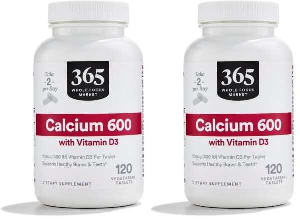 Frente del envase 365 by Whole Foods Market calcio con vitamina D3