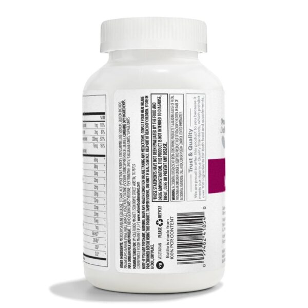 Etiqueta de ingredientes de 365 para mujeres