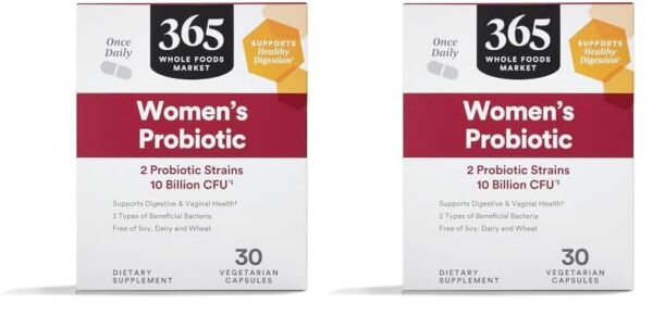 Version 1.0.0 365 Whole Foods probióticos para mujer 30 cápsulas paquete 2