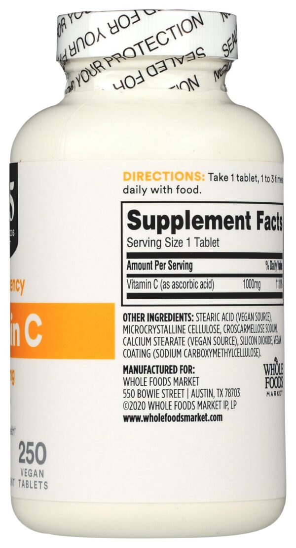 365 Whole Foods vitamina c 1000 mg antioxidante vegano