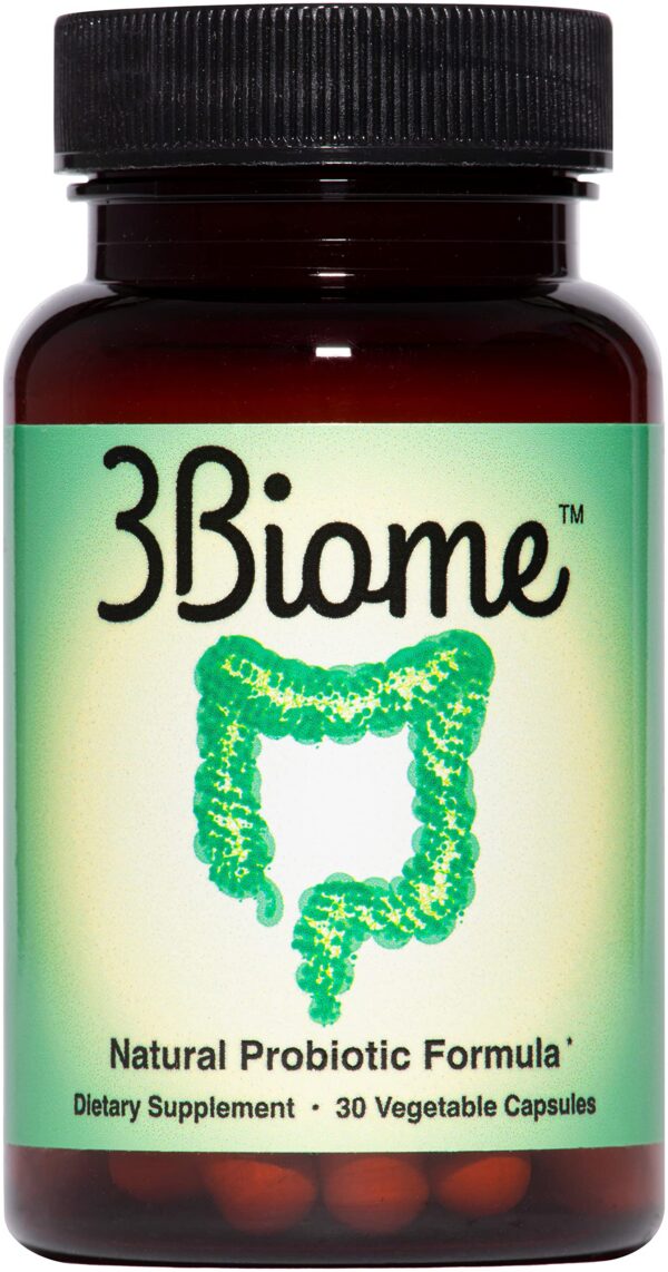 Botella suplemento probiótico natural 3Biome 30 cápsulas