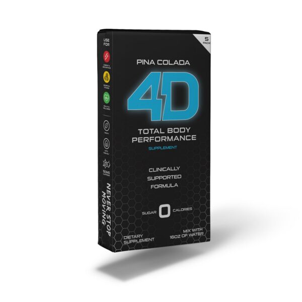 4D Total Body mezcla para beber piña colada energía limpia