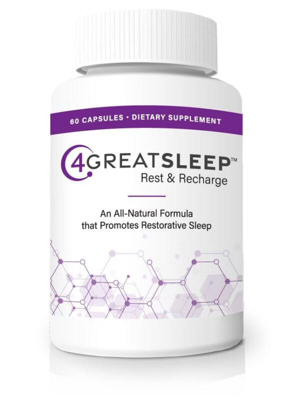 Frasco 4GreatSleep natural ayuda para dormir 60 cápsulas