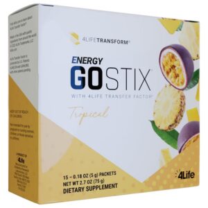 4Life Energy Go Stix mezcla energética sabor tropical paquete