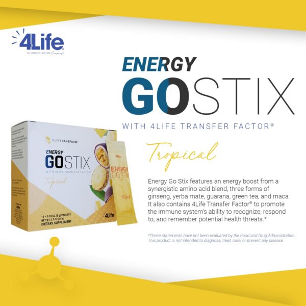 4Life Energy Go Stix polvo para mezcla energética saludable