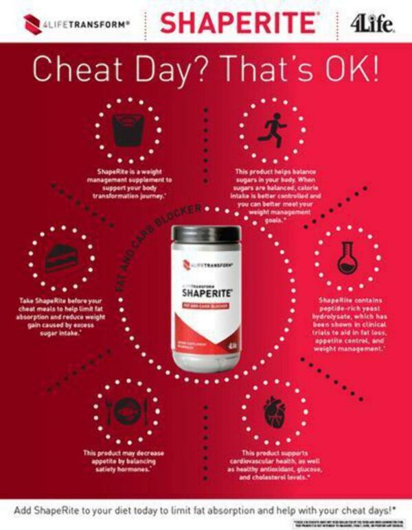 4Life ShapeRite frasco y etiqueta