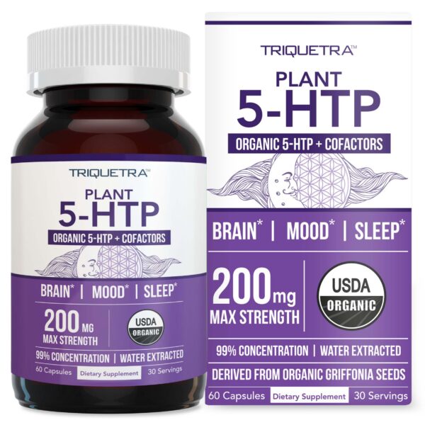 Triquetra Health 5-HTP orgánico - vista frontal