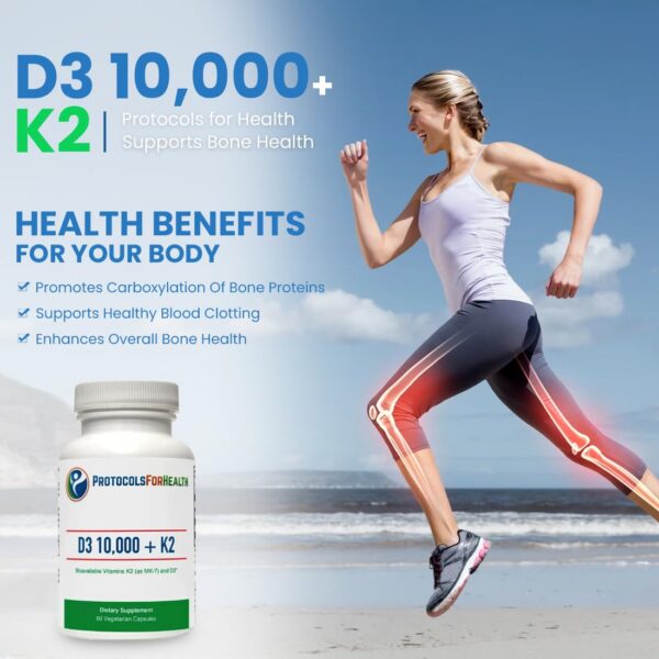 60 cápsulas vegetales vitamina D3 y K2 en frasco