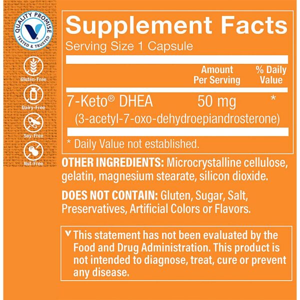 Cápsulas 7-Keto visibles dentro de la caja