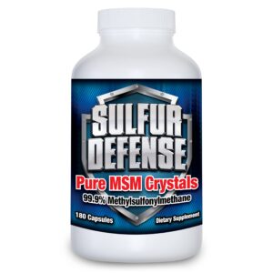 Frasco de Sulfur Defense Opti-MSM con cápsulas