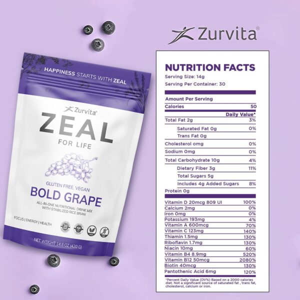 Producto Zurvita Zeal en polvo para nutrición diaria y bienestar
