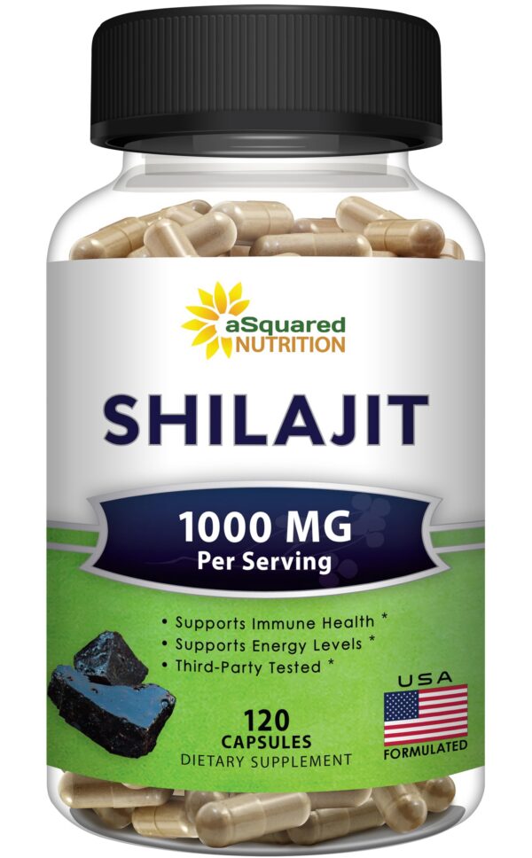 Frasco de 120 cápsulas Shilajit 1000 mg