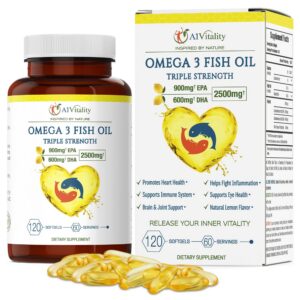 Etiqueta frontal de A1Vitality Omega-3 Triple Strength
