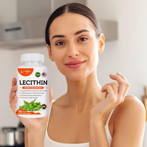Etiqueta del producto Lecitina de soja 1200 mg