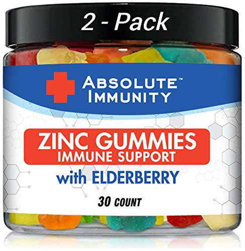 Información nutrimental Absolute Immunity gomitas zinc y saúco