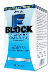 Etiqueta lateral del envase FBlock Xtra Fat Absorber