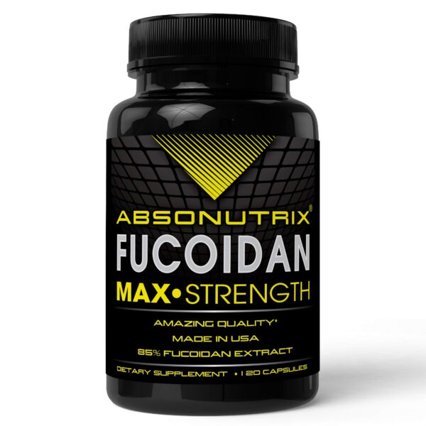 Frasco Absonutrix Fucoidan con etiqueta